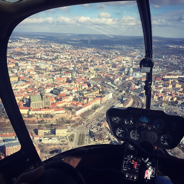 Brno z helikoptéry